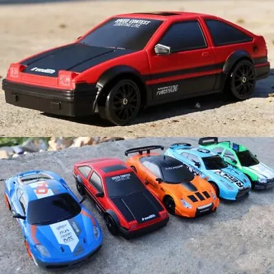 2.4G High Speed Drift Rc Car 4WD Toy Remote Control AE86 Model GTR Vehicle Car R • $55