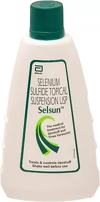 Selsun Suspension Anti Dandruff Shampoo Clears Away Dandruff Flakes 120 Ml • £8.95