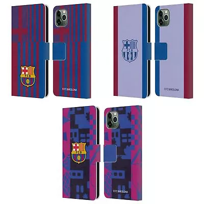 FC BARCELONA 2021/22 CREST KIT LEATHER BOOK WALLET CASE FOR APPLE IPHONE PHONES • $22.95