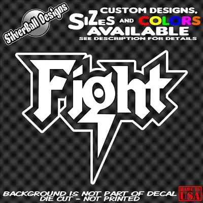 FIGHT Custom Vinyl Decal Fight Club UFC MMA World Sport Street Mosh Pit Boxing • $2.99
