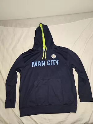 Manchester City FC Soccer Blue Hoodie Sweatshirt Mens Size XL • $22