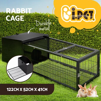 I.Pet Rabbit Cage Hutch Pet Cages Ferret Playpen Enclosure Carrier Metal Run • $79.95