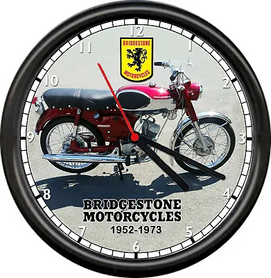 Bridgestone Motorcycle Rare 1952-1973 1965 Bridgestone 90 Sport Sign Wall Clock • $26.95