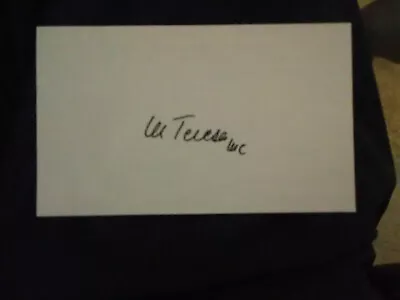 Mother Theresa Signed Index Card 5x7 SASIGNED COA • $964.99