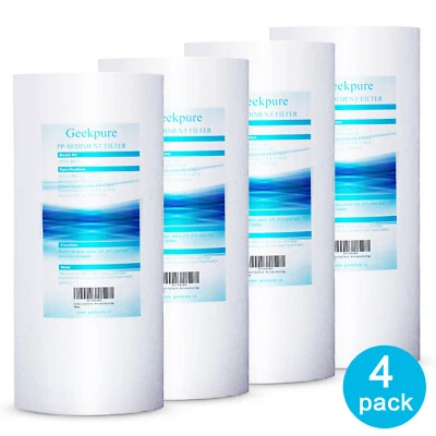 $54.99 • Buy Geekpure PP Sediment Replacement Filter For Whole House System 5 Mic- 4.5  X 10 