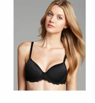 WACOAL 853255 Seduction Spacer Foam Contour Underwire Support Bra Black 34C • $32