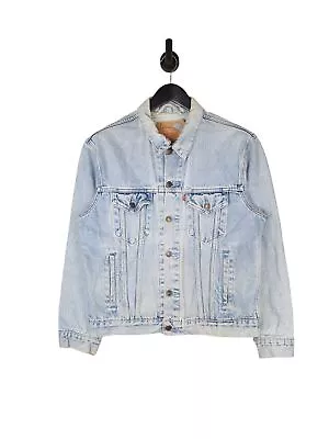 Levi's Denim Jacket Size Medium Blue Men's Trucker Style Vintage 90's • £34.64