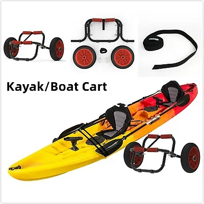 Folding Kayak Canoe Boat Carrier Dolly Trailer Tote Trolley Transport Cart Wheel • $41.96