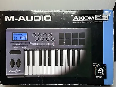 M-Audio Axiom 25 Advanced 25-Key Semi-Weighted USB MIDI Controller *Tested* • $21.12