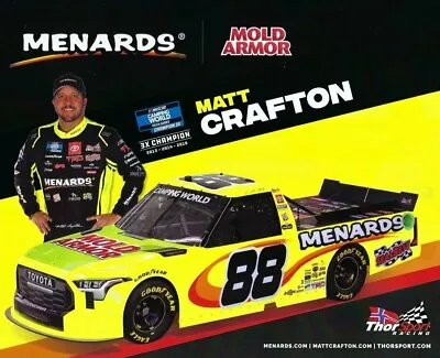 2022 Matt Crafton  Mold Armor  #88 Nascar Cwts Truck Series Postcard  • $2.25