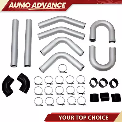 Aluminum 3  Inch Turbo Intercooler Piping W/U Pipe Silicone Coupler Clamp Kit • $109.59