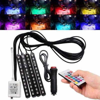 $17.55 • Buy Parts Accessories RGB LED Lights Car Interior Floor Decor Atmosphere Strip Lamps