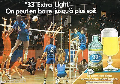 1984 ADVERTISING 065 BEER 33 EXTRA LIGHT (2) Volleyball • $3.25