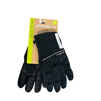 Eddie Bauer Performance Quilted Insulated Gloves Liner L/XL Black NWT • $14.99