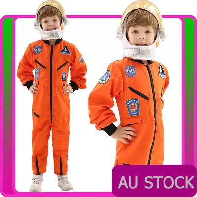 Kids Astronaut Costume Space Man NASA Suit Uniform Child Book Week Jumpsuit • $39.99