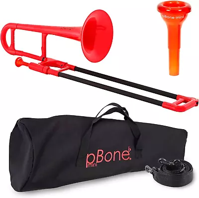Pinstrument Plastic Kids Mini Trombone - Mouthpiece And Carrying Bag- Eb Authent • $183.99