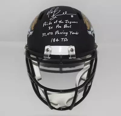 Mark Brunell Signed Jacksonville Jaguars Flat Black FS Helmet 4 Insc BAS COA 007 • $349.99