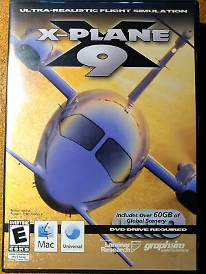 $11.75 • Buy X-Plane 9 Flight Simulator Mac Game Graphsim 6 Disks+Case~NO Manual~Very Good!