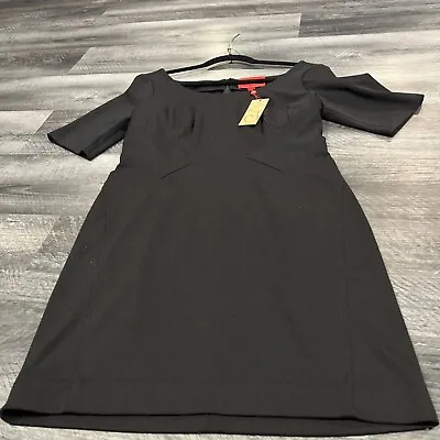 $19.99 • Buy Z Spoke Zac Posen Womens Short Sleeve Scoop Neck Dress Black Size 12