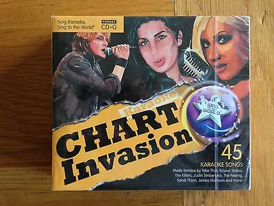 Sale ! Sing To The World Karaoke Chart Invasion 45 Tracks  3CD+G Discs • £9.99