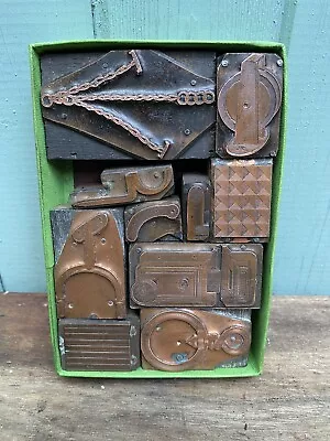 Vintage Letterpress. Box Of Old Printing Blocks. Adana Wood Type Metal Type 3 • £25