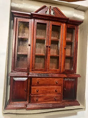 Concord Dollhouse  Magnificent  Large Burgundy Breakfront Cabinet #821 M/ob! • $25.99
