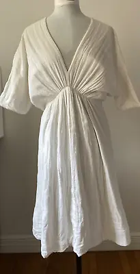 A Detacher Dress Women's Small White Dress Cotton Gauze Layered Boho • $176