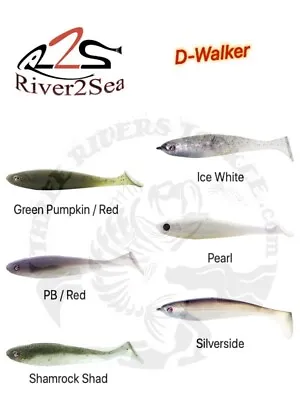 River2Sea D-Walker Paddle Tail Swimbaits Choose Size / Color • $4.99