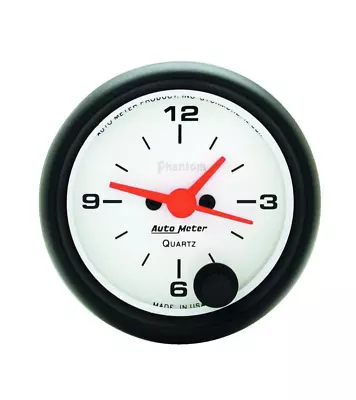 ATM5785 Clock Gauge Phantom Electric Analog 2-1/16 In Auto Meter • $156.49