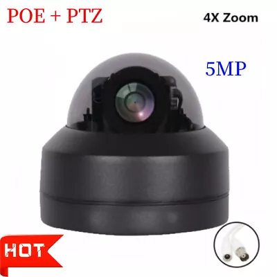 UK 4X Zoom  5MP POE MINI PTZ IP Dome Camera HD 2592x1920 Pan/Tilt 2.8-12mm HOT • £89.99