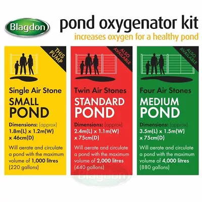 £22.99 • Buy Blagdon Pond Oxygenator Air Stones Complete Aeration Kits 1 2 3 Fish Pond