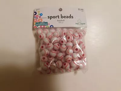 Tree House Studio Sport Beads Baseball 100pc • $3.50
