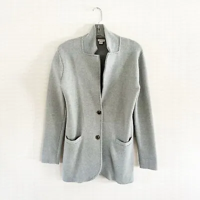 J. Crew Factory Grey Cottton Sweater Blazer Jacket Women’s Size Small Classic • $28.79