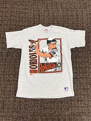 Vintage 90’s Baltimore Orioles Cal Ripken JR Players T-Shirt Nutmeg Tag MLB RARE • $64.95