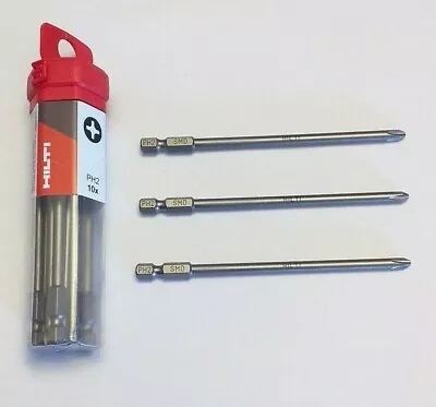 £39.99 • Buy 3 ORIGINAL HILTI PH2 BITS FOR SMD 57 MAGAZINE AND SCREWGUN 1st Class Post
