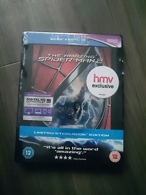 The Amazing Spider-Man 2 UK Exclusive Limited Blu-ray Steelbook New & Sealed • £12.50