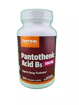 Jarrow Formulas Pantothenic Acid B5 500 Mg 100 Veggie Caps. Supplement  • £11.90