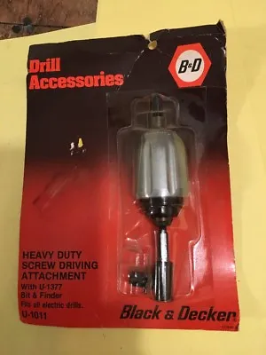 Black & Decker Vintage Screw Driving Attachment For 1/4  Electric Drill U-1011 • $11.99