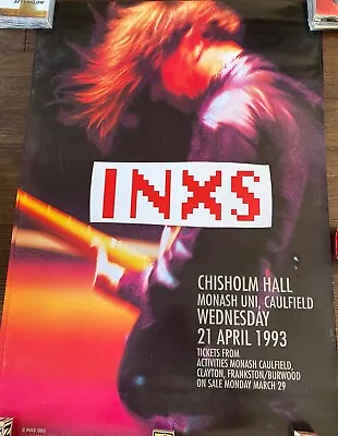 Inxs Get Out Of The House Concert Poster- Monash Uni 1993. Original • $90