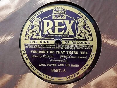 JACK PAYNE -  You Can't Do That There 'Ere / A Thick Fog In London 78 Rpm Disc • £3.99