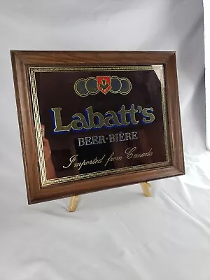  Vintage LABATT'S  Imported Canadian Beer Bar Pub Mirror Sign 17 X 14   • $25