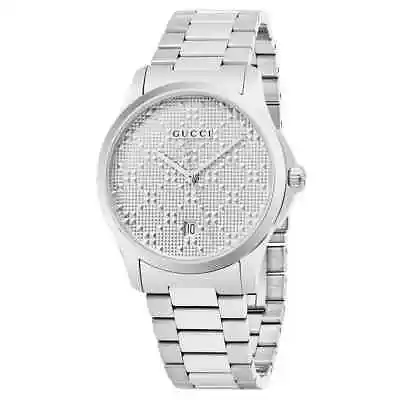 Gucci G-Timeless Men's Silver Dial Swiss Quartz Watch - YA126459 ($790 MSRP) • $449.99