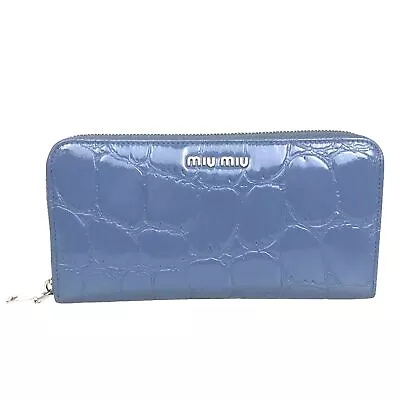 MIU MIU  Wallet Long Wallet  Fastener Animal Croc Embossed 245  Authentic • £0.80