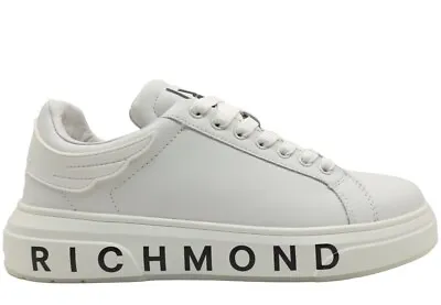 Men's Shoes John Richmond 20009 CP Sneakers Low Platform Casual Leather White • £161.79