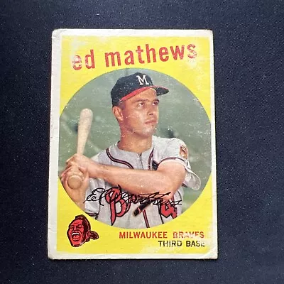 1959 Topps #450 Ed Mathews HOF *VG* NO WRINKLES/CREASES! • $9.97