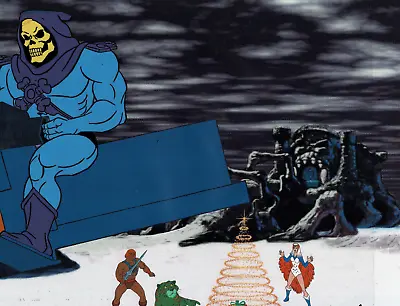 HE-MAN MASTERS OF THE UNIVERSE Production Used Animation Cel ~MU202~ SKELETOR • $200