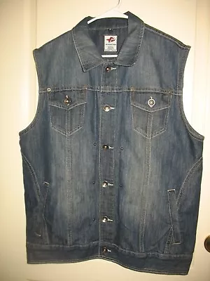 $19.99 • Buy SP Collection Men’s Size XL Blue Denim Button Up Sleeveless Bikers Vest