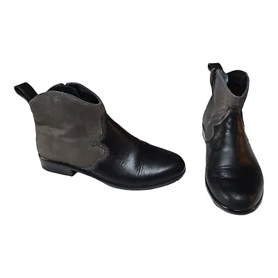 NAOT Sirocco Metallic Ankle Boot Leather Black & Gray Womens US 7 EUR 38 • $74.99