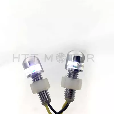 Motorcycle Chrome Universal Led License Tag Plate Bolt Lights • $10.61