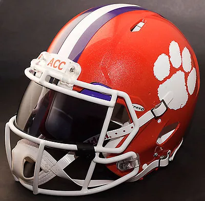 *CUSTOM* CLEMSON TIGERS NCAA Riddell SPEED Full Size Replica Football Helmet • $219.99